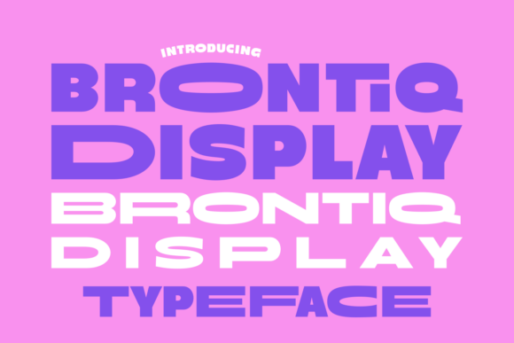 Brontiq: A Display Font with Character for Editorial Design