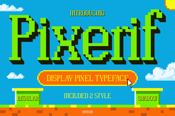 Pixerif Regular: A Playful Font for Creative Craft Projects