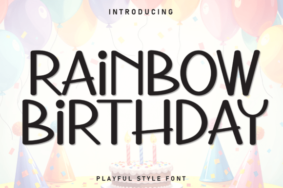 Rainbow Birthday Font: A Craft Essential for Handmade Sellers