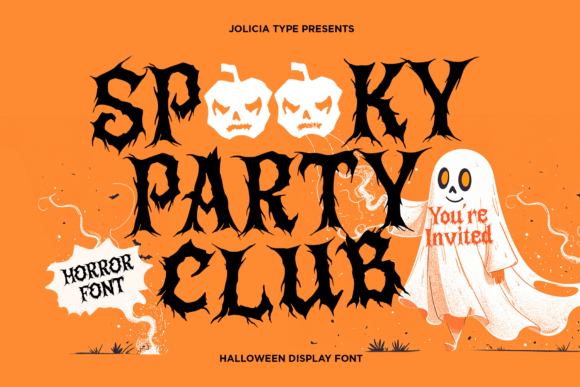 Spooky Party Club Font: A Playful Horror Typeface for Campaigns