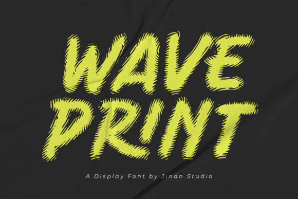 Wave Print: A Bold Display Font for Halloween Projects